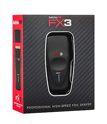 #ad BaBylissPRO FX3 Professional High Speed Foil Shaver Black FXX3SB BRAND NEW