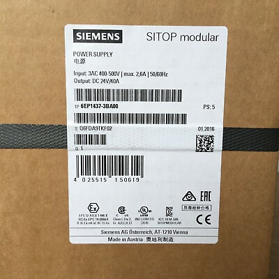 #ad 1PC Siemens 6EP1437 3BA00 Power Supply 6EP14373BA00 New Expedited Shipping