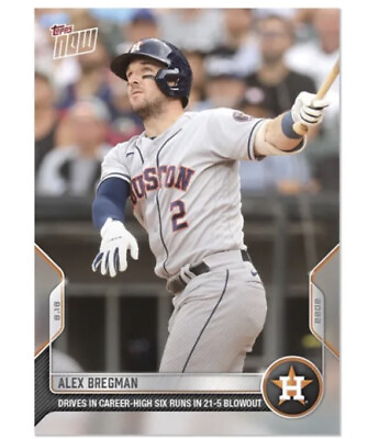 #ad Alex Bregman 6 Runs Career High MLB TOPPS NOW 732 Houston Astros IN HAND