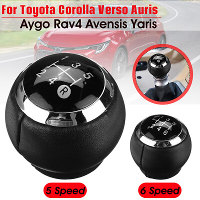 #ad 5 6 Speed Gear Shift Knob For Toyota Corolla Verso Auris Aygo Yaris Avensis