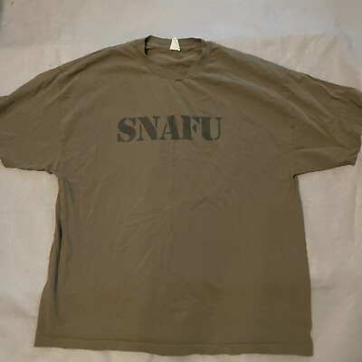 #ad Situation Normal Snafu All Mens Military Green T Shirt 2XL $12.99