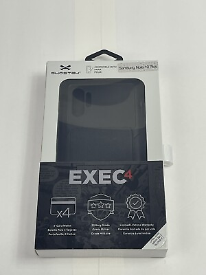 #ad Ghostek Exec Galaxy Note 10 Plus Wallet Case Card 10 Plus Black
