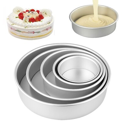 #ad Aluminum Cake Pan 4 12 inch Non stick Leakproof Round Cake Pan Bakeware Bakin