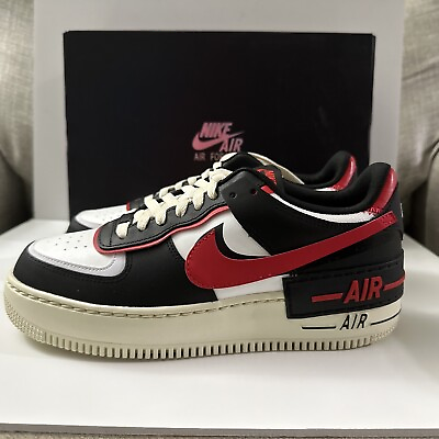 #ad Size 9 Nike Air Force 1 Shadow Black Red DR7883 102 Women’s Lifestyle Shoes