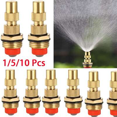 #ad 1 5 10X Adjustable Mist Nozzle 1 2BSPF Atomizing Jet Spray Tips Garden Sprinkler