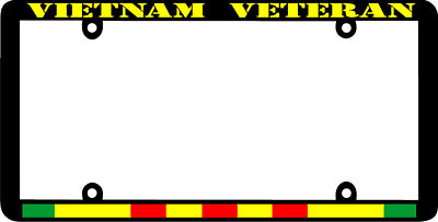 #ad THIN FRAME VIETNAM VETERAN service ribbon Viet Nam veteran License Plate Frame
