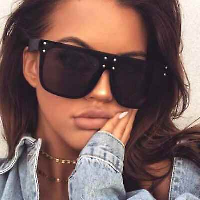#ad Oversize Square Hidden Hills Flat Lens Men Women Fashion Style Sunglasses Shades