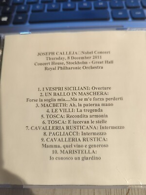 #ad Live Opera Recording CD2355 Joseph Calleja Nobel Concert Siciliani Maschera Vill