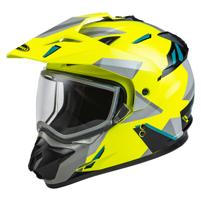 #ad Gmax GM 11S Ripcord Hi Vis Gray Adventure Snow Helmet Adult Sizes SM XL