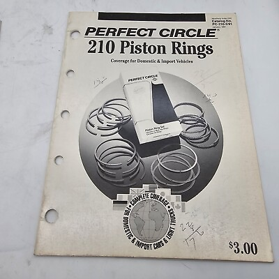 #ad 1991 Perfect Circle Piston Rings Parts Catalog