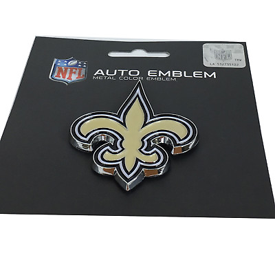#ad New NFL New Orleans Saints Auto Car Truck Heavy Duty Metal Color Emblem
