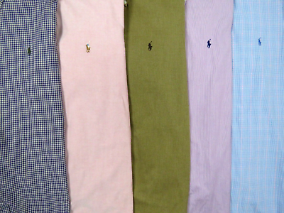 #ad Lot Of 5 Ralph Lauren Polo Long Sleeve Button Front Shirts Mens 16 1 2 L 3 NWOT