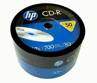 #ad 50 HP Blank 52X CD R CDR Branded Logo 700MB Media Disc