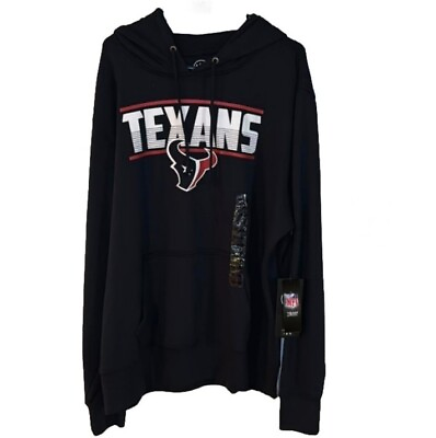 #ad NWT #x27;47 NFL Houston Texans Football Pullover Hoodie Sweatshirt Blue Mens XL