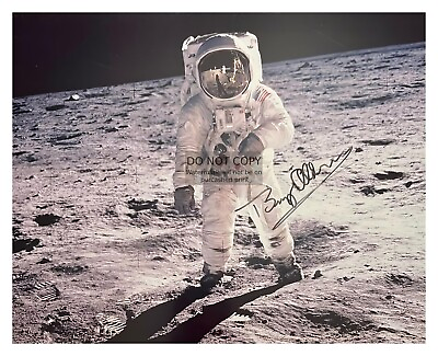 #ad APOLLO 11 BUZZ ALDRIN NASA MOON LANDING AUTOGRAPHED 8X10 PHOTOGRAPH REPRINT