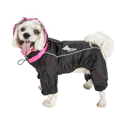 #ad Dog Helios Outdoor Company Waterproof Rain Jacket Pink Sz XS Brand New