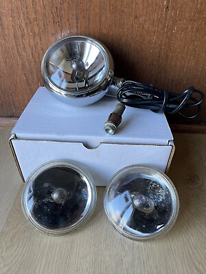 #ad Vintage Auto Lamp 750 spot light Auto Marine Rat Rod W Extra Bulbs