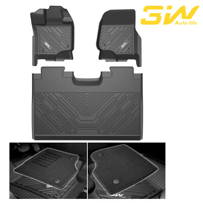#ad 3W Floor Mats amp; Front Carpet For Ford F150 F 150 SuperCrew Cab 2015 2024 Liners