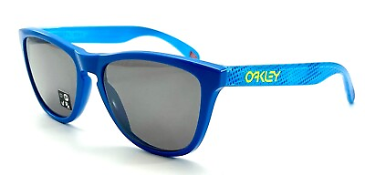 #ad NEW OAKLEY FROGSKINS OO9013 K355 BLUE AUTHENTIC SUNGLASSES 55 17 139
