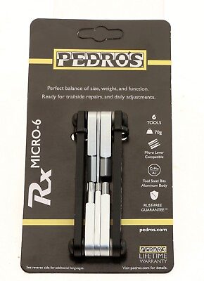 #ad Pedro#x27;s RX Micro 6 Multi tool 6 Tools 3456mm Hex Bike Tool Rust Free 70g NEW