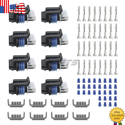 #ad 8x Ignition Pack Coil Connectors Kit For GM Chevy LS2 LS7 Truck D581 D585 D510C