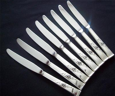 #ad Reed amp; Barton Flatware Sterling Silver CLASSIC ROSE Set 8 Dinner Knives Knife