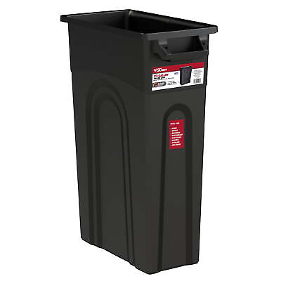 #ad 23 Gallon Heavy Duty Plastic Highboy Garbage Container Black 1 Each