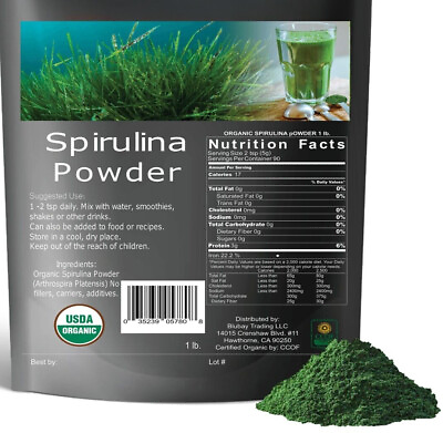 #ad Spirulina Powder Organic 100% Pure Non Gmo Non Irradiated 2.2 lbs. 1 kilo