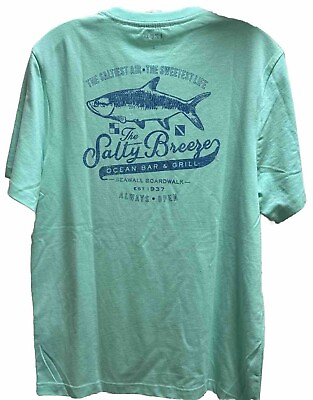 #ad Izod saltwater t shirt small men’s short sleeve cotton polyester NWT****