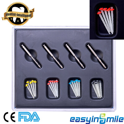 #ad Dental Fiber Post Endo Quartz Glass Resin Post Pile 1.0 1.2 1.4 1.6 1.8mm amp;Drill