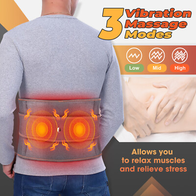 #ad Massage Belt Electric Infrared Heated with Back Support Waist Vibration Massager