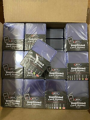 #ad 1000 BCW 3x4 Regular Trading Card Toploaders Top Loaders Case *IN STOCK*