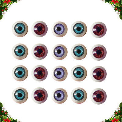 #ad 100PCS Doll Eyes Glass Flatback Eyes Doll Eyeballs Toy Plastic Scary Eyes