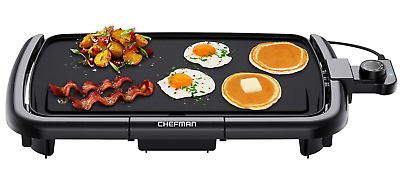 #ad Chefman Electric Griddle with Removable Temperature Control Immersible Flat Top