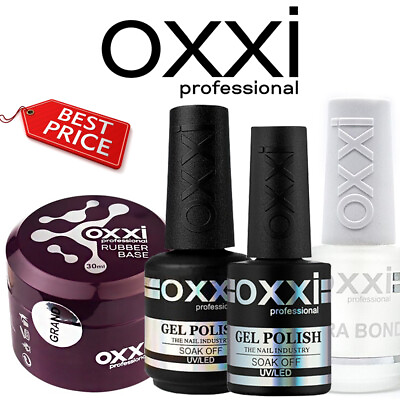 #ad OXXI Gel LED UV Rubber Base Top Nail Fresher Cleanser Ultrabond Cuticle