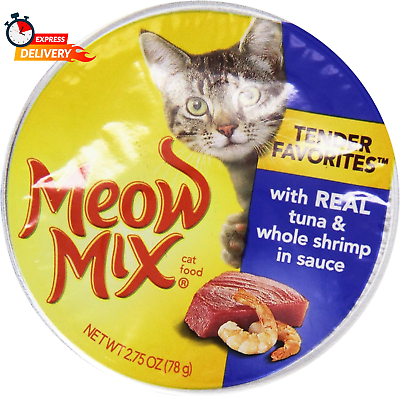 #ad Tender Favorites Wet Cat Food Tuna amp; Shrimp 2.75 Ounce Cup Pack Of