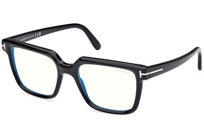 #ad NEW Tom Ford FT5889 B 001 53 Shiny Black Eyeglasses