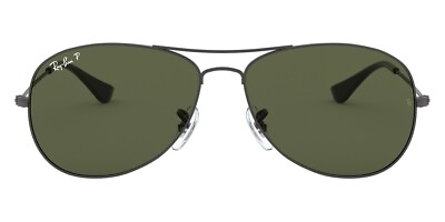 #ad Ray Ban Cockpit RB3362 Men#x27;s Sunglasses Gunmetal Frame G 15 Green Polarized Lens