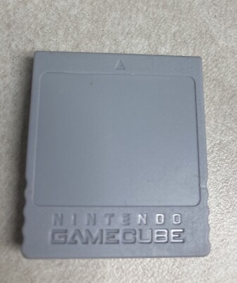 #ad Official Genuine OEM Nintendo GameCube Memory Card 59 Blocks Gray DOL 008