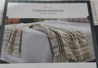 #ad Threshold Woven Stripe End Of Bed Throw 60x86 Inches. NWT