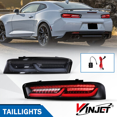 #ad LED Sequential Tail Lights For 2016 18 Chevy Camaro Smoke Signal Brake Lamps Set