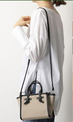 #ad GIANNI CHIARINI Shoulder Bag Handbag MISS MARCELLA Canvas Leather Ivory