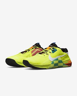 #ad Nike Metcon 7 Volt Yellow Multi Color Metcuff AMP Mens Training Shoes NEW