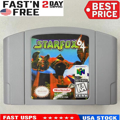 #ad STAR FOX 64 Video Game Cartridge Console Card For Nintendo N64 USA Version
