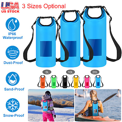 #ad 5L 10L 20L PVC Waterproof Dry Bag Sack for Kayaking Boating Floating Fishing