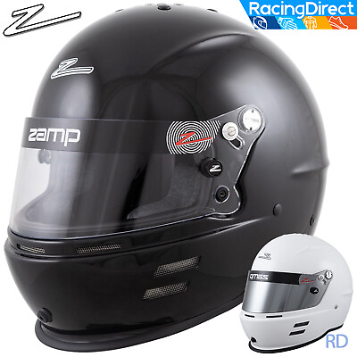 #ad ZAMP RZ 60 Snell SA2020 Racing Helmet Auto Karting Snell Black White
