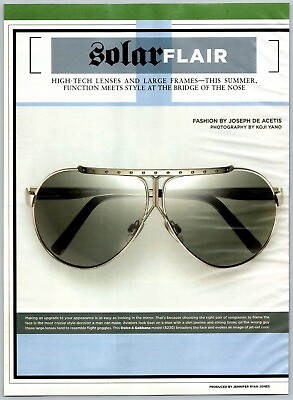 #ad Dolce amp; Gabbana Solar Flair Aviator Sun Glasses Jun 2006 Full Page Print Ad