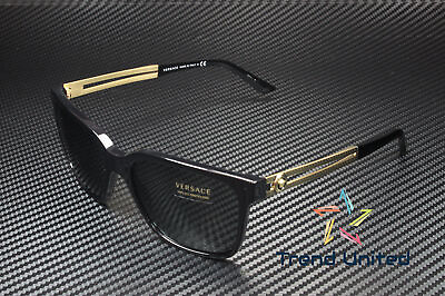 #ad VERSACE VE4307 GB1 87 Black Grey 58 mm Men#x27;s Sunglasses
