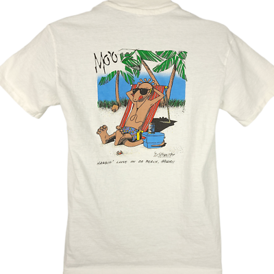 #ad Vintage Island Gecko Maui T Shirt Mens Size Small 80s Mo#x27;o Hawaii Made In USA