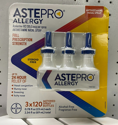 #ad Astepro Allergy Full Prescription Strength 3 X 120 Metered Spray Bottles 3 2026